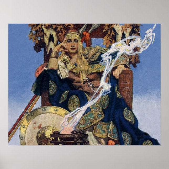 Königin Maeve Warrior Princess Fantasy Art Poster (Vorne)