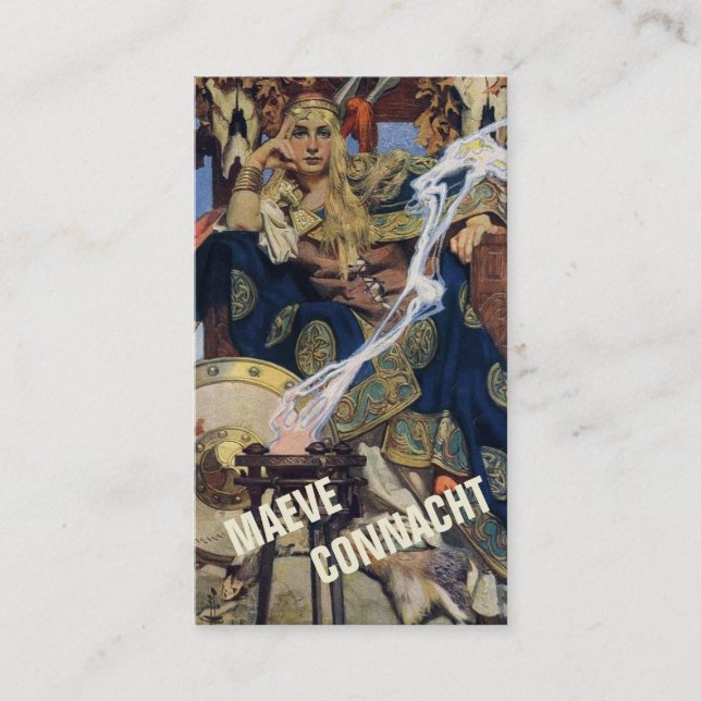 Königin Maeve Warrior Princess Fantasy Art Visitenkarte (Vorderseite)