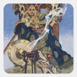 Königin Maeve Warrior Prinzessin Quadratischer Aufkleber