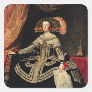 Königin Maria Anna von Österreich, 1652 Quadratischer Aufkleber