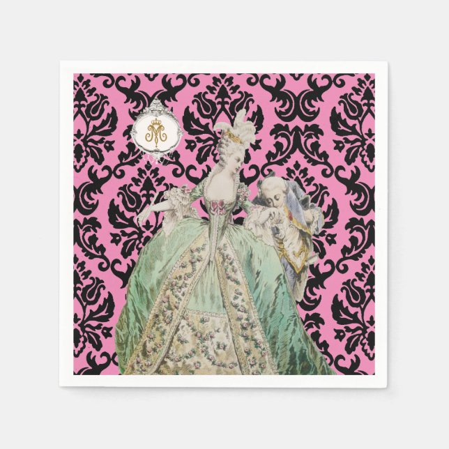 Königin Marie Antoinette ÄNDERT FARBE /MEHR OPTION Serviette (Vorderseite)