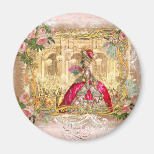 Königin Marie Antoinette auf dem rosa Versailles-P Magnet