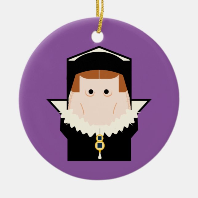 Königin Mary I Keramik Ornament (Vorne)