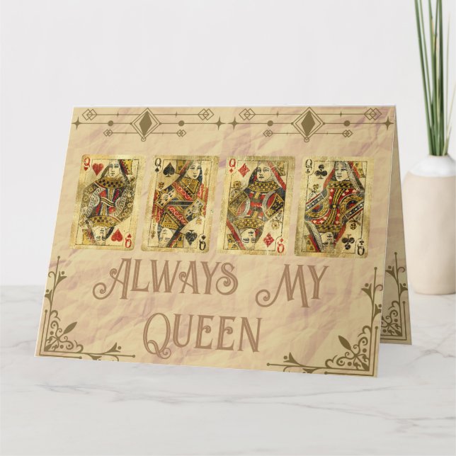 Königin meiner Muttertagskarte Dankeskarte (Vorderseite)