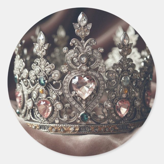 Königin meines Herzens - Fit für eine Königin - Kö Runder Aufkleber (Vorderseite)