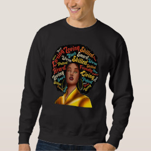 Königin Melanin Schwarzer Geschichtsmonat Afro Afr Sweatshirt