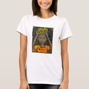 Königin mit Krone Afro #queen T-Shirt