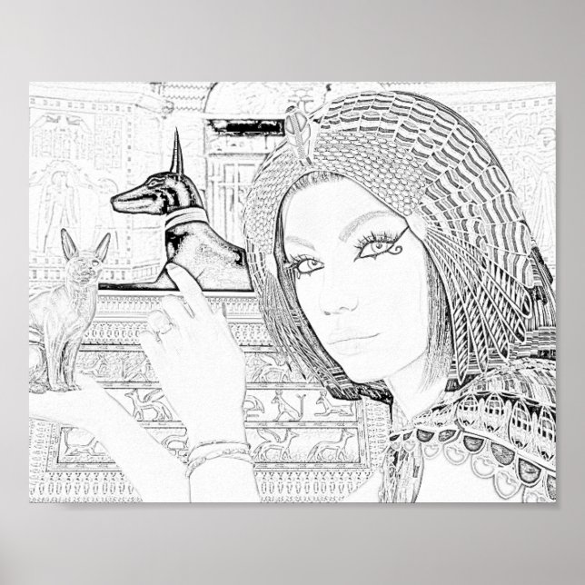 Königin mit Pet-Farbseite Poster (Vorne)