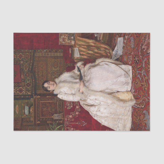 Königin Natalia Obrenovic von Serbien, Ures Predic Seidenpapier (Vorderseite)