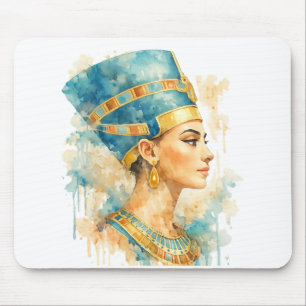 Königin Nefertiti Aquarell Altägyptische Kunst Mousepad