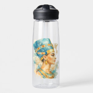 Königin Nefertiti Aquarell Altägyptische Kunst Trinkflasche