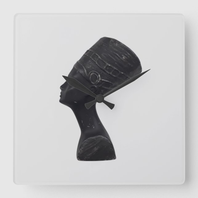 Königin Nefertiti Quadratische Wanduhr (Vorderseite)