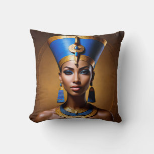 „Königin Nefertiti“ Schöne alte afrikanische König Kissen