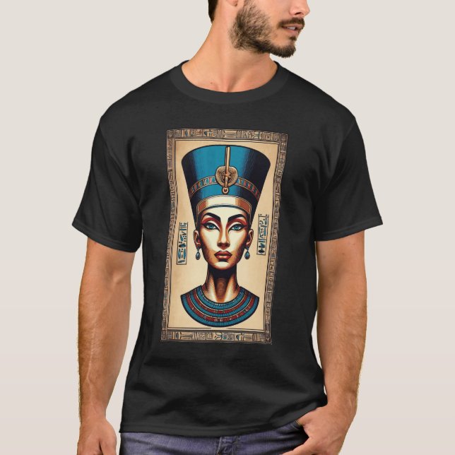 Königin Nefertiti - Zeitlose ägyptische Schönheit T-Shirt (Vorderseite)