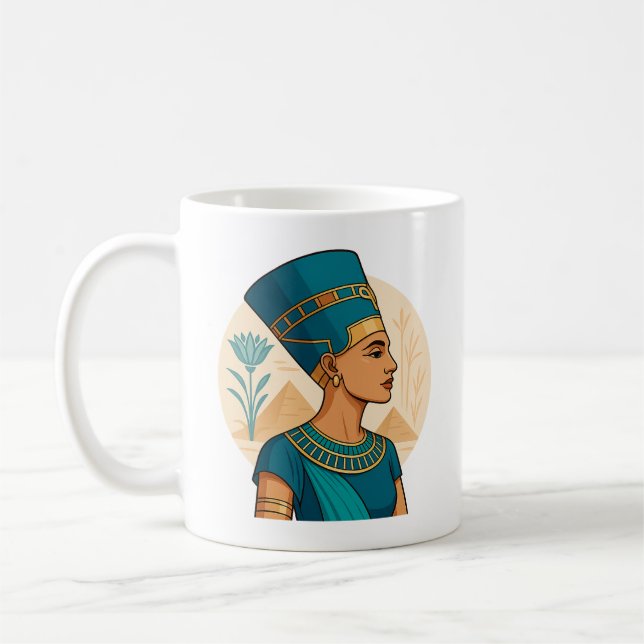Königin Nefertiti - Zeitlose Schönheit der antiken Kaffeetasse (Links)