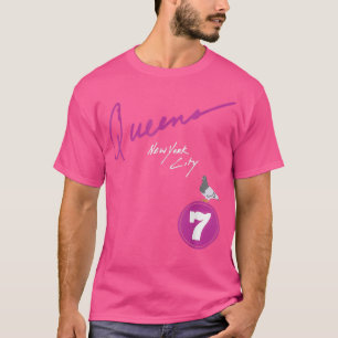 Königin New York City Pigeon 7 Zug 3 T-Shirt