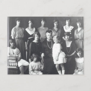 Königin Olga von Griechenland mit großen Töchtern Postkarte