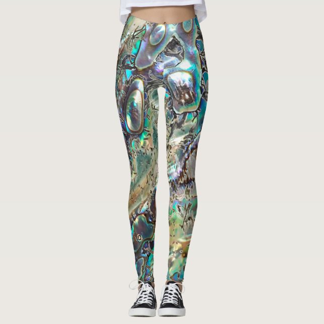 Königin paua Muschel Leggings (Vorderseite)