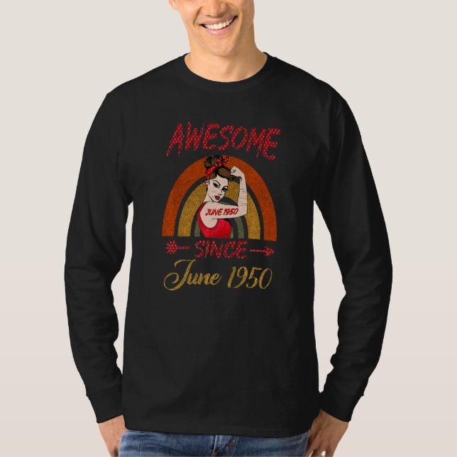 Königin Phantastisch seit Juni 1950 Rainbo T-Shirt (Vorderseite)