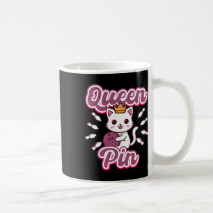 Königin Pin Damen Mädchen Bowling Katze Kaffeetasse