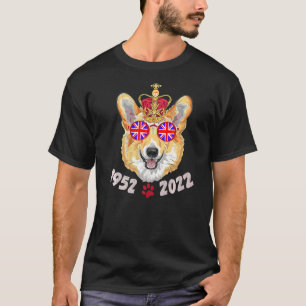Königin Platinum Jubilee T Queen's Royal Corgi Sun T-Shirt