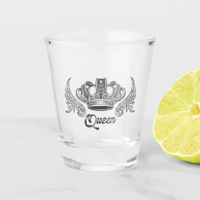 Königin Schnapsglas (Vorderseite)