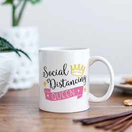 Königin sozialer Distanz Kaffeetasse