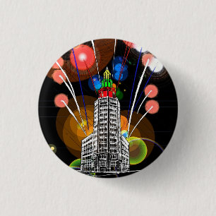 Königin-Stadt-neues Jahr Button