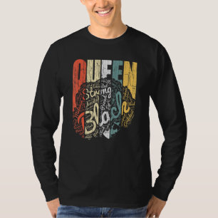 Königin Starke Schwarze Frau Afro Natürliches Haar T-Shirt