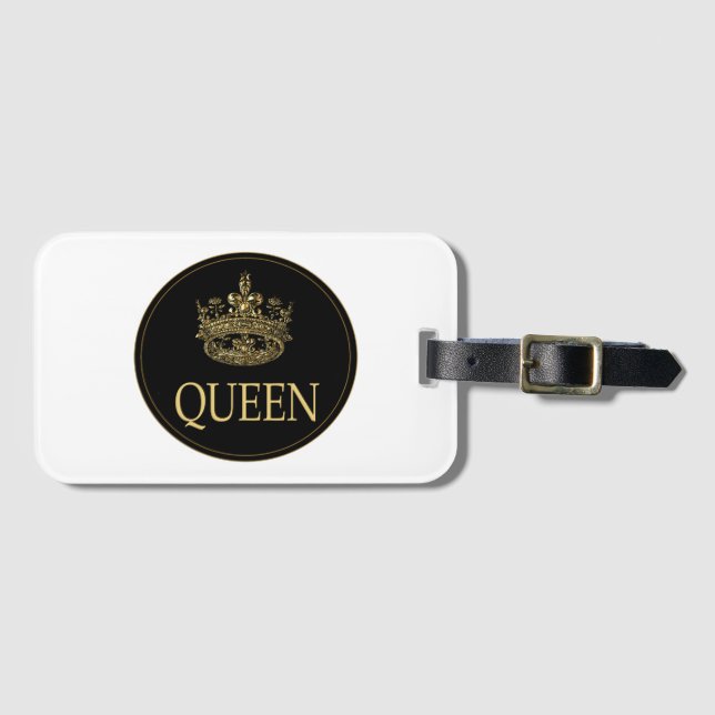 Königin- und KronEmblem Gepäckanhänger (Vorderseite (Horizontal))