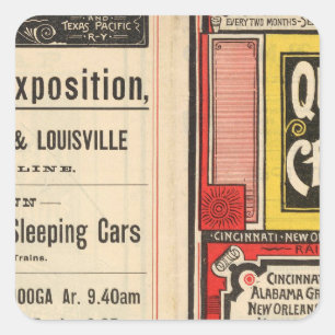 Königin und sichelförmiger Weg Quadratischer Aufkleber