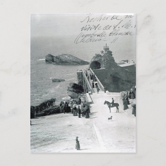 Königin Victoria an der französischen Küste Postkarte (Vorderseite)