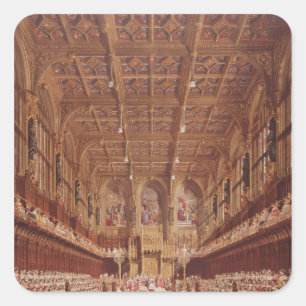 Königin Victoria im Oberhaus Quadratischer Aufkleber