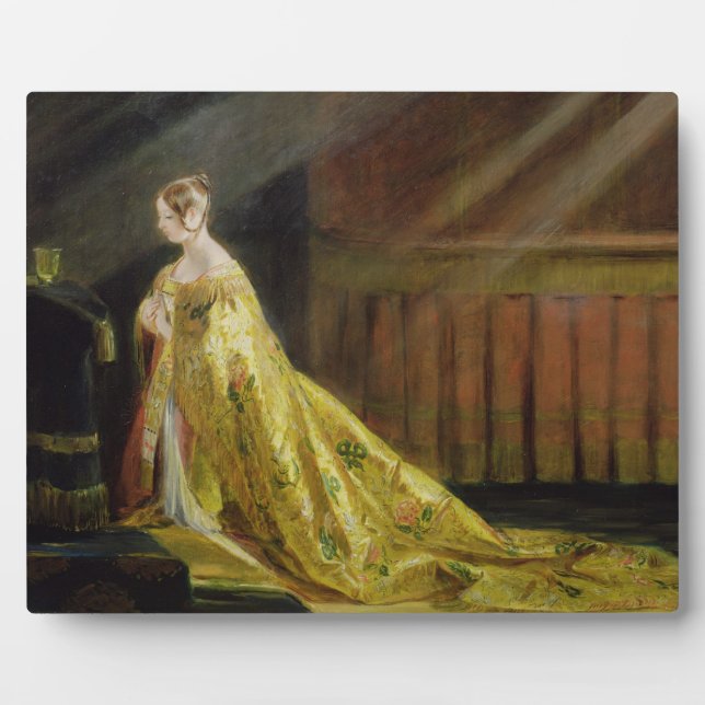 Königin Victoria in ihrem Koronationsrobe, 1838 (Ö Fotoplatte (Vorderseite)