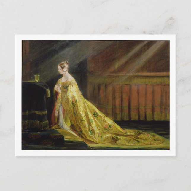 Königin Victoria in ihrem Koronationsrobe, 1838 (Ö Postkarte (Vorderseite)