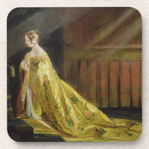 Königin Victoria in ihrer Krönungs-Robe, 1838 ( Getränkeuntersetzer