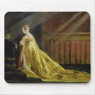 Königin Victoria in ihrer Krönungs-Robe, 1838 ( Mousepad