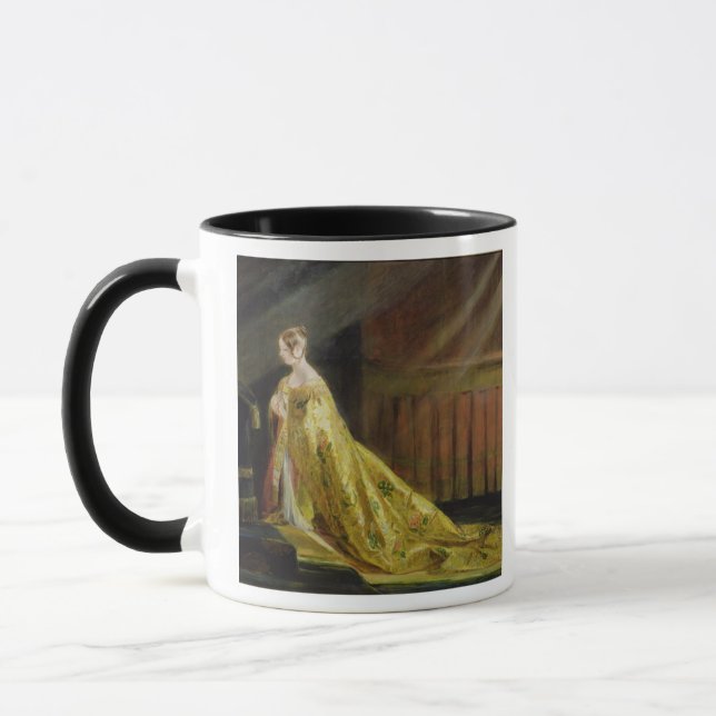Königin Victoria in ihrer Krönungs-Robe, 1838 (Öl Tasse (Links)