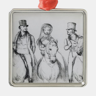 Königin Victoria, Lord Melbourne und Lord Russell Silbernes Ornament