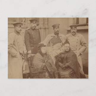 Königin Victoria, Sohn, Tochter, Kaiser Wilhelm II Postkarte