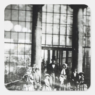 Königin Victoria u. Prinz Albert mit ihrem Quadratischer Aufkleber