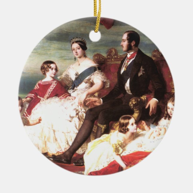 Königin Victoria und Prinz Albert Keramik Ornament (Vorne)