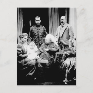 Königin Victoria, Zar Nikolaus II Postkarte