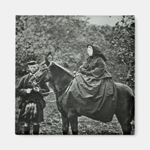 Königin Victoria zu Pferd an Balmoral, 1863 Magnet