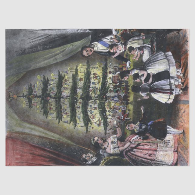 Königin Victorias Weihnachtsbaum Seidenpapier (Vorderseite)