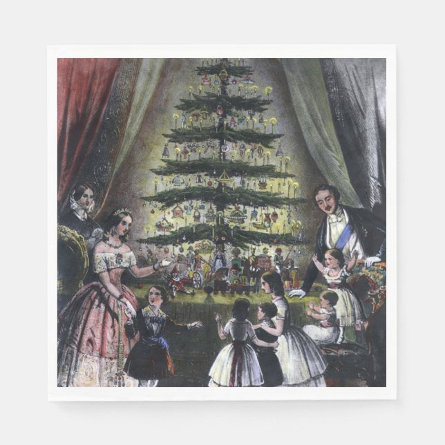 Königin Victorias Weihnachtsbaum Serviette (Vorderseite)