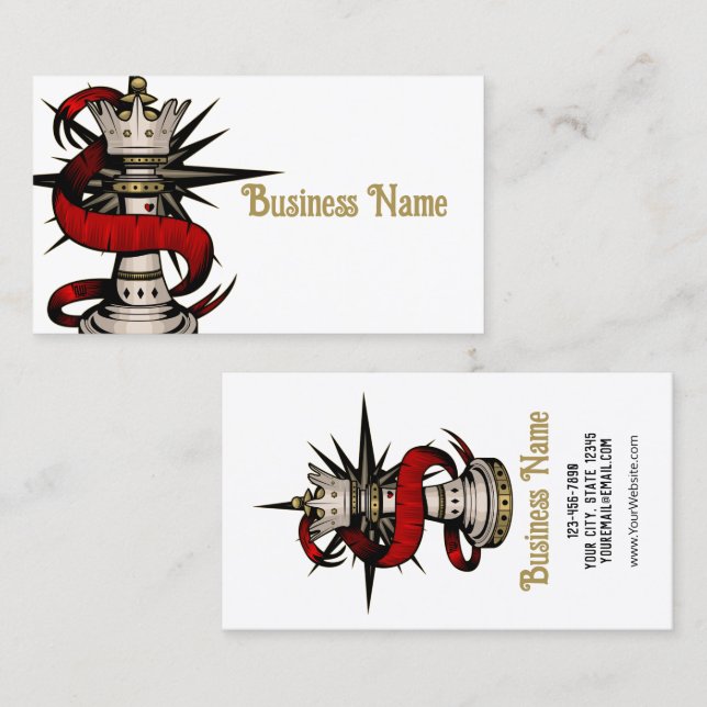 Königin Visitenkarte (Vorne/Hinten)