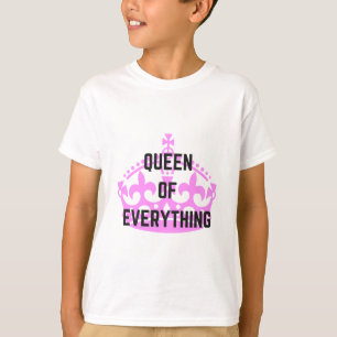 Königin von alles Kronen-Text-Illustration T-Shirt