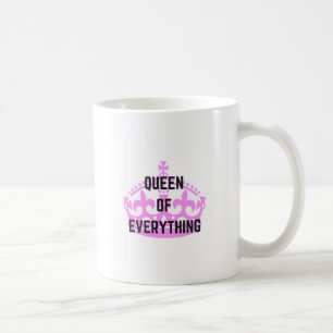 Königin von alles Kronen-Text-Illustration Tasse