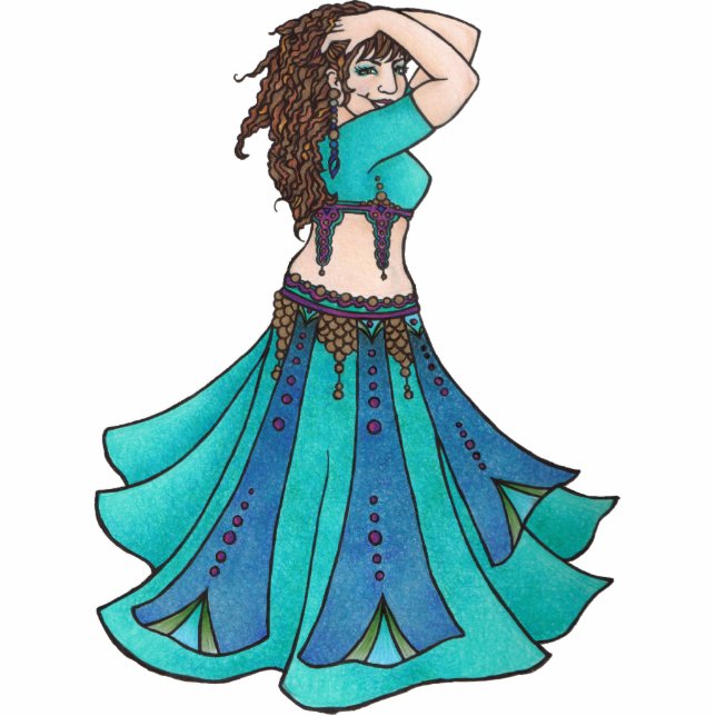 Königin von Beledi Belly Dancer Fotoskulptur Ornament (Vorne)